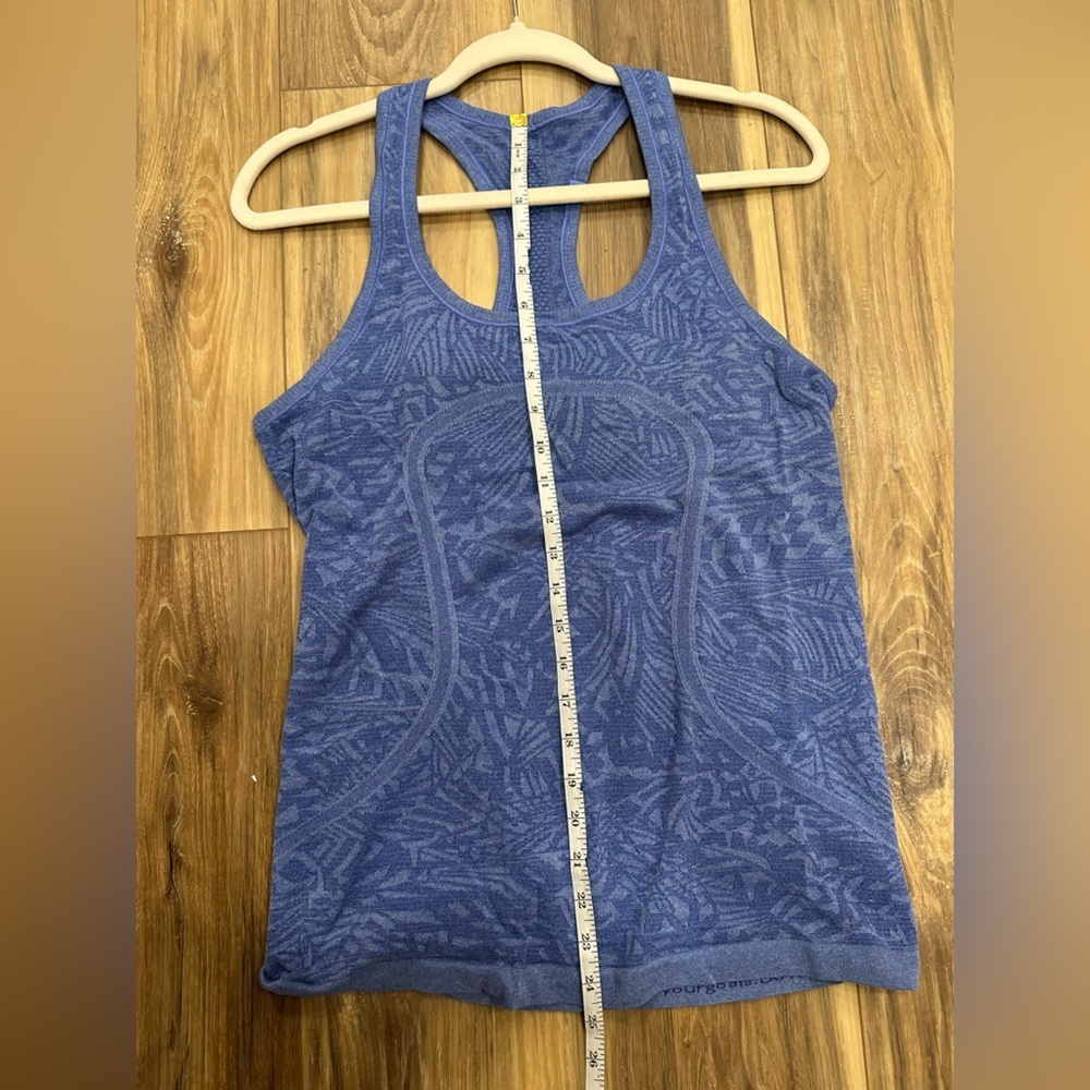 Lululemon Women's Swiftly Tech Racerback Heathered Harbor Blue Size 10 - Picture 7 of 9